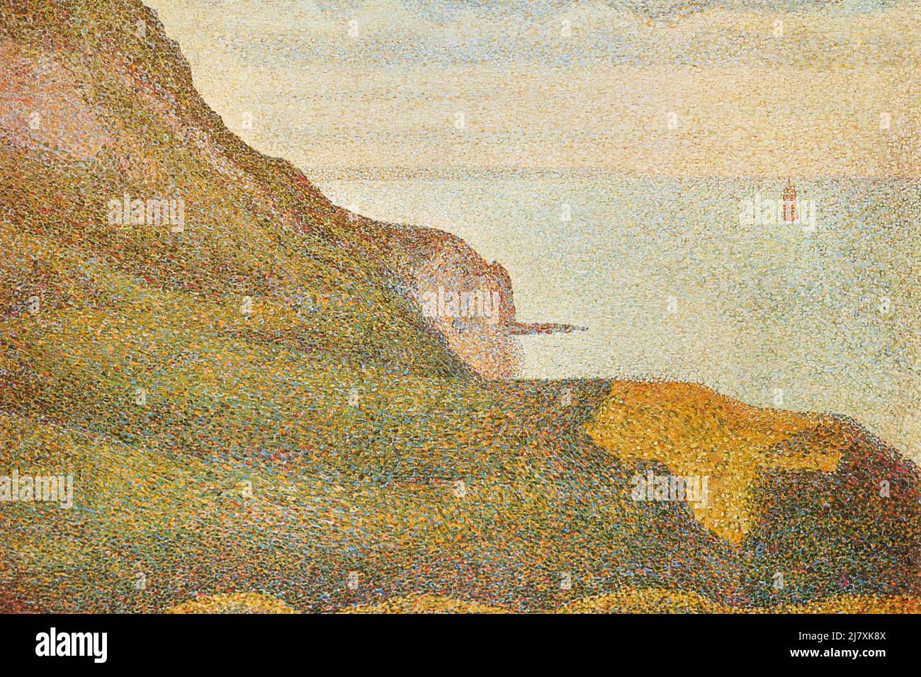 Kräne am Hafen von Bessin Stockfoto