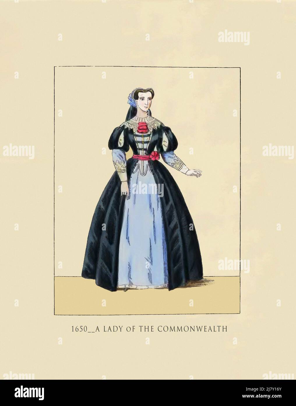 1650 Eine Dame des Commonwealth Stockfoto