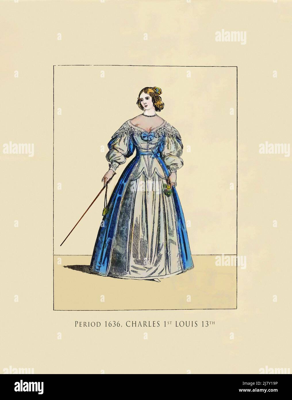 Zeitraum 1636. Charles 1. Louis 13 Stockfoto