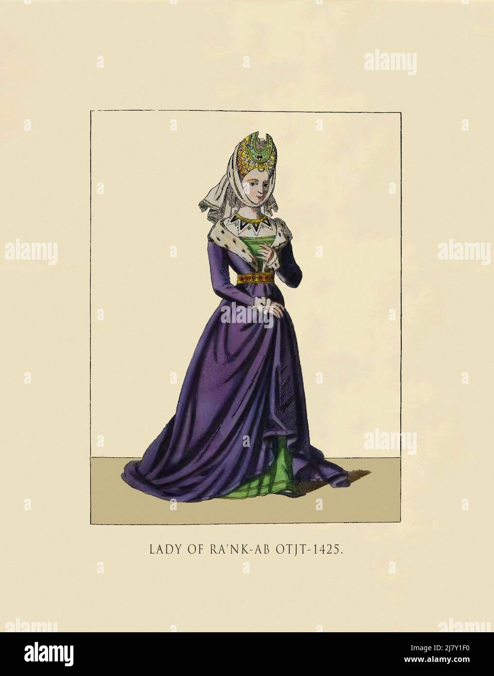 Lady of Rank ab OTJT 1425 Stockfoto