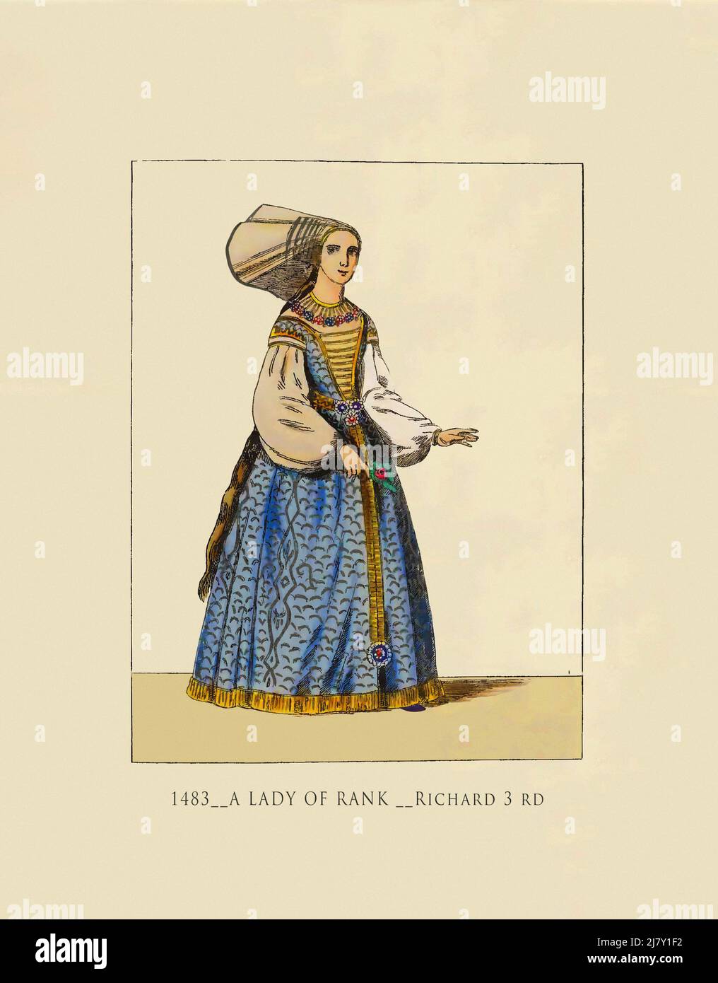 1483 Eine Dame des Ranges - Henry 3. Stockfoto