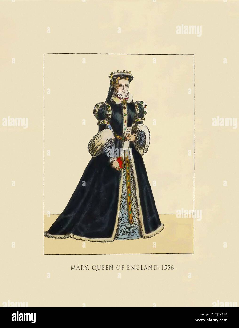 Mai Königin von England 1556 Stockfoto
