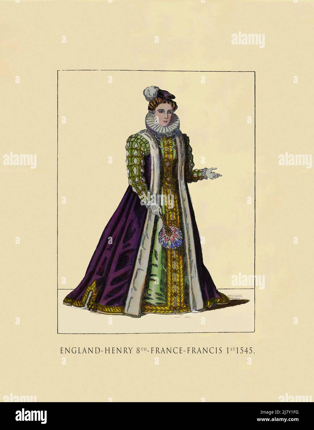 Henry 8 Francis 1. 1545 Stockfoto