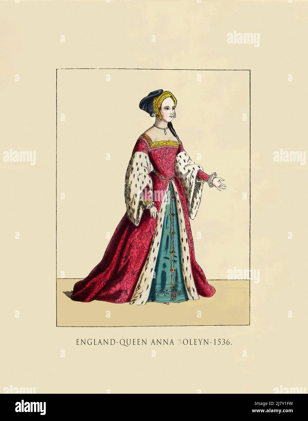 Königin Anna Boleyn 1536 Stockfoto