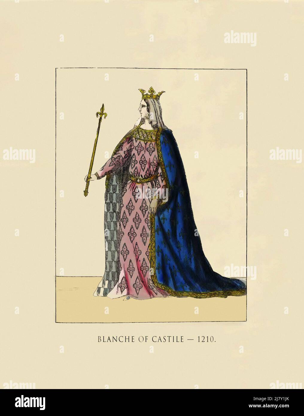 Blanche von Kastilien 1210 Stockfoto
