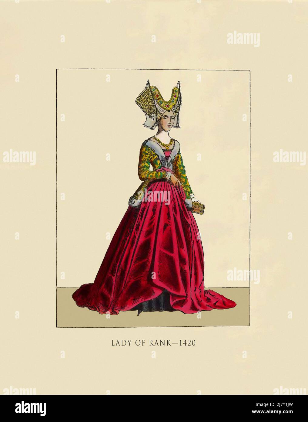 Dame von Rang 1420 Stockfoto