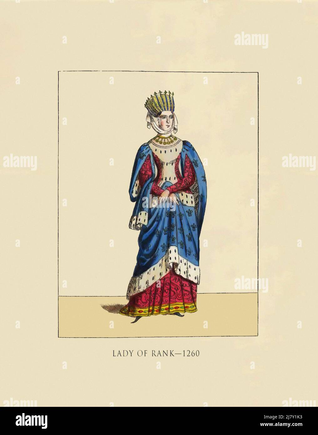 Dame von Rang 1260 Stockfoto