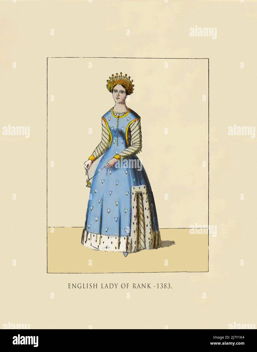 Englische Dame von Rang 1383 Stockfoto