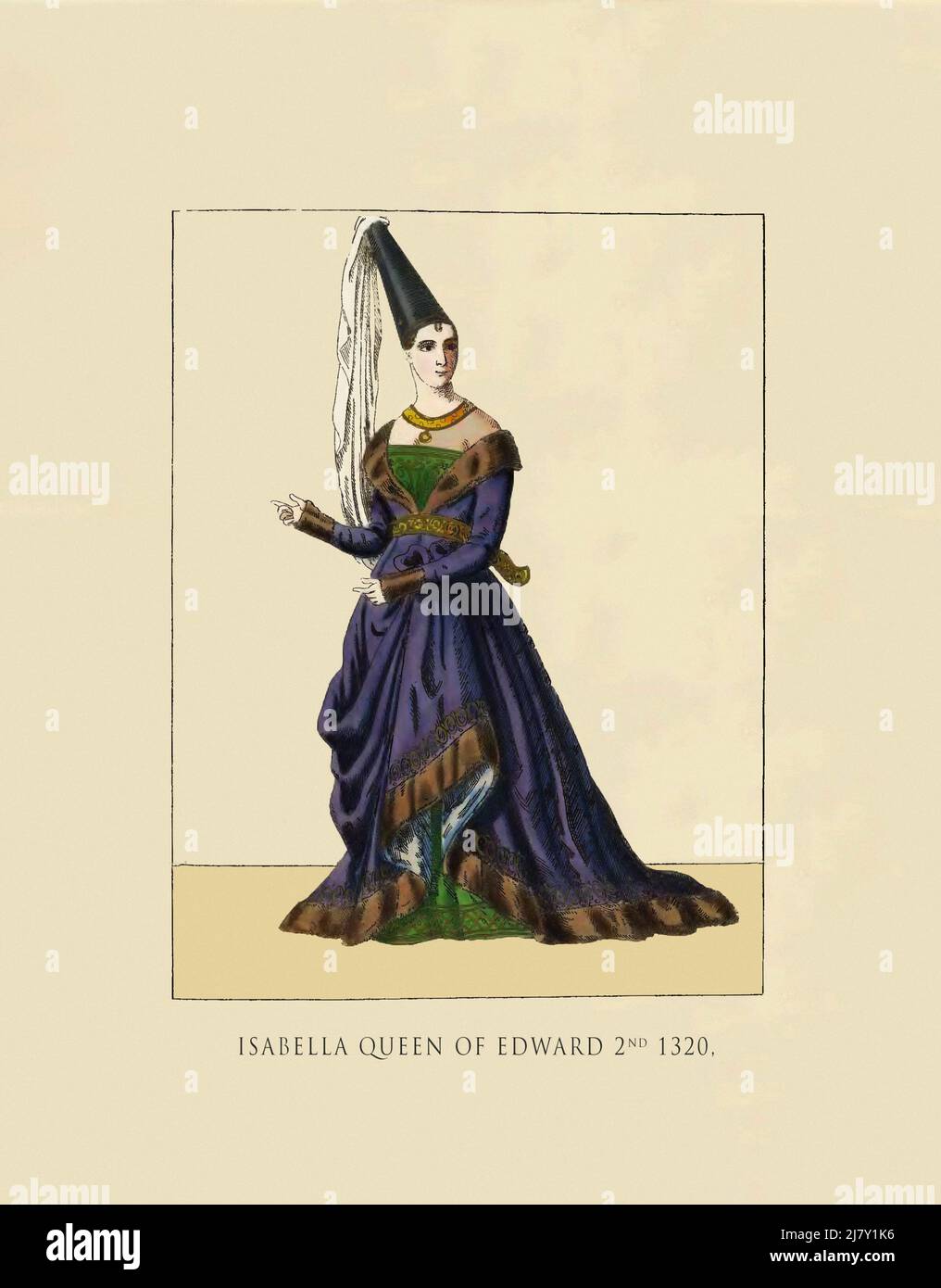 Isabella - Königin von Edward 2. 1320 Stockfoto