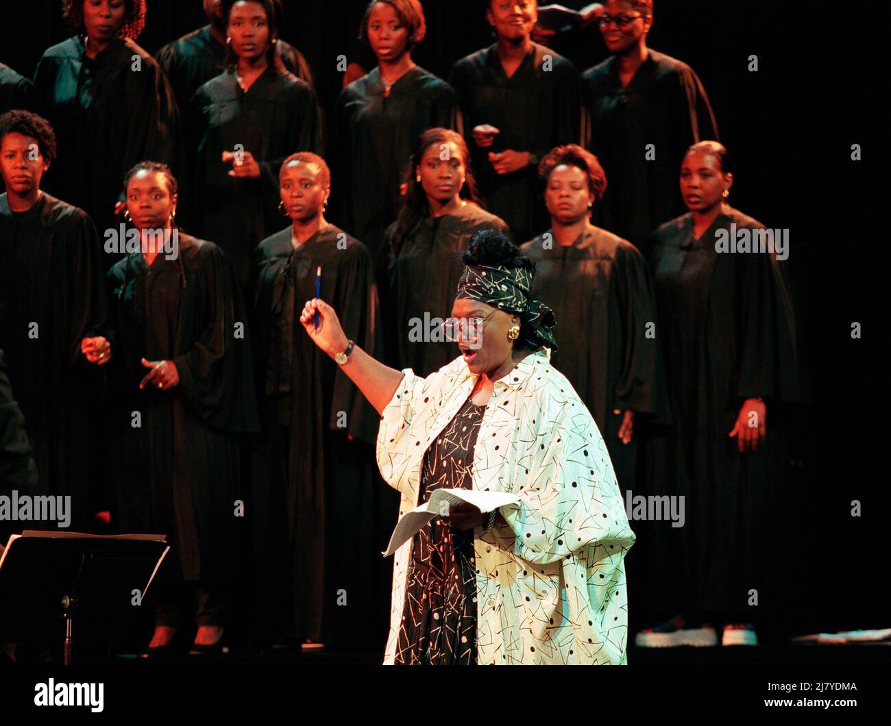 Jessye Norman probt für Aufführungen von JESSYE NORMAN : THE SACRED ELLINGTON im Barbican Theatre, London EC2 am 29 & 31/07/1999 ein Ellington-Jubiläumskonzert mit Duke Ellingtons Sacred Songs Stockfoto