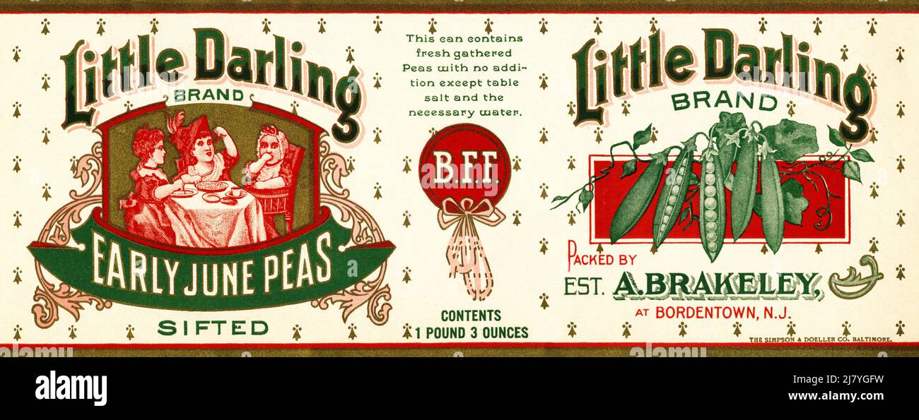 Little Darling Brand Anfang Juni Peas Stockfoto