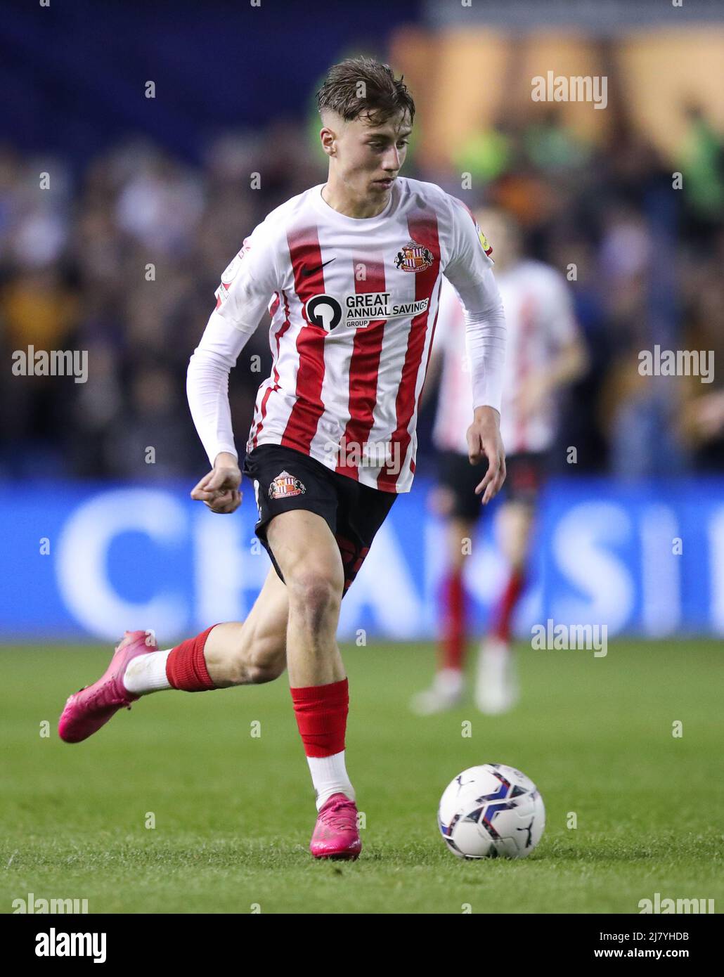 Sheffield, England, 9.. Mai 2022. Jack Clarke von Sunderland während des Spiels der Sky Bet League 1 in Hillsborough, Sheffield. Bildnachweis sollte lauten: Isaac Parkin / Sportimage Stockfoto