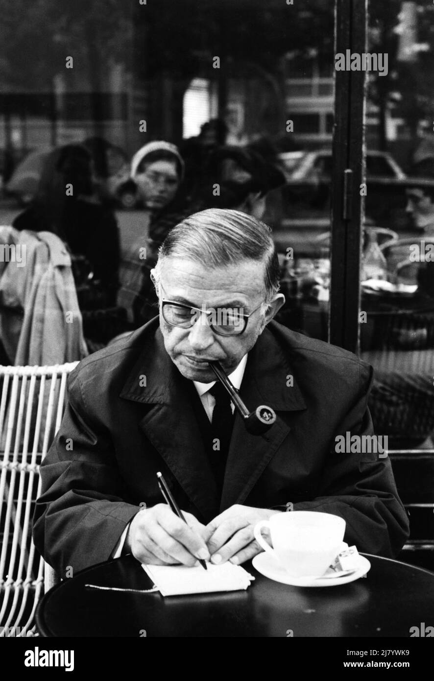 Jean Paul Sartre, ca. 1966 Stockfoto