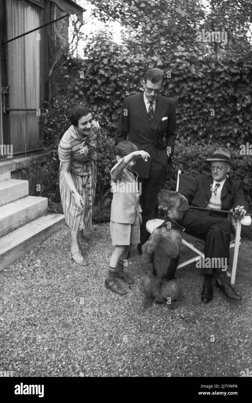 James Joyce und Familie, 1938 Stockfoto