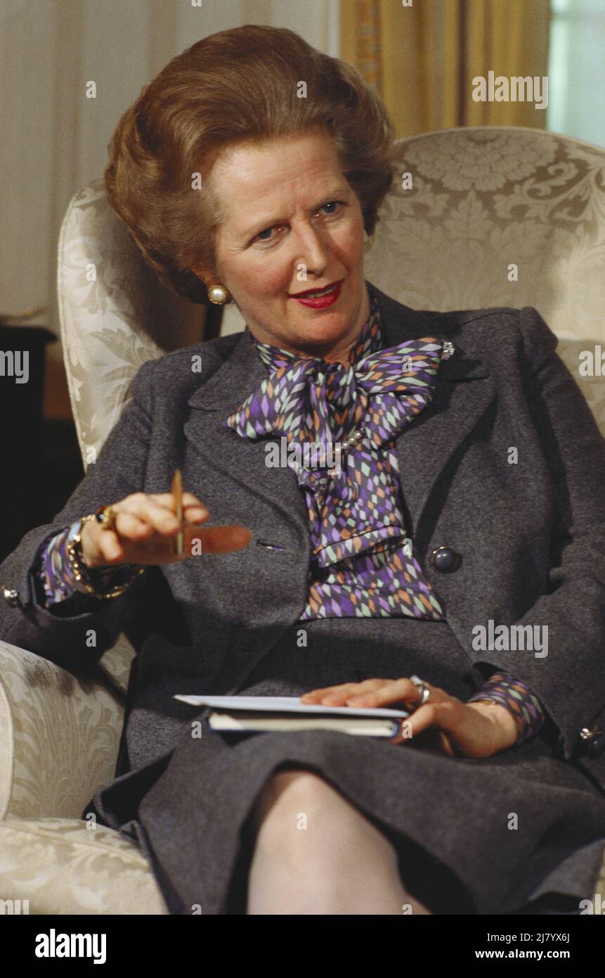 Margaret Thatcher, Britische Premierministerin Stockfoto