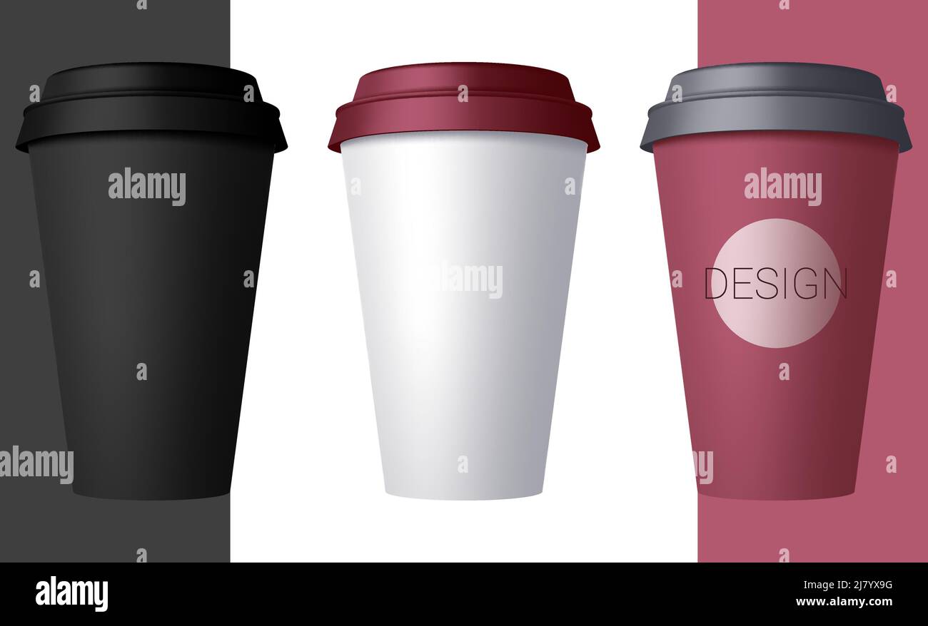 Vector Kaffeetasse im Mesh-Farbverlauf Stock Vektor