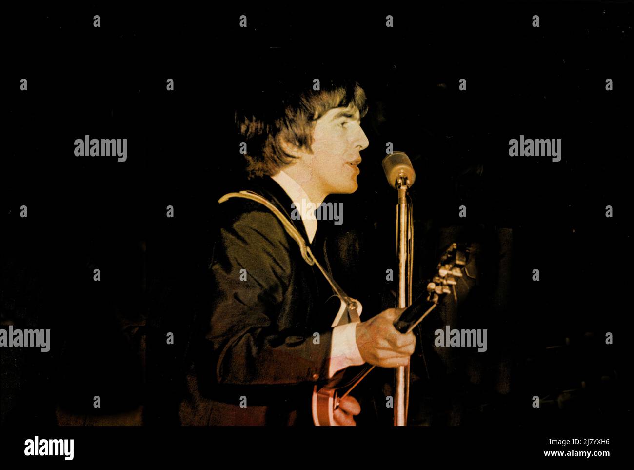 George Harrison mit den Beatles, 1964 Stockfoto