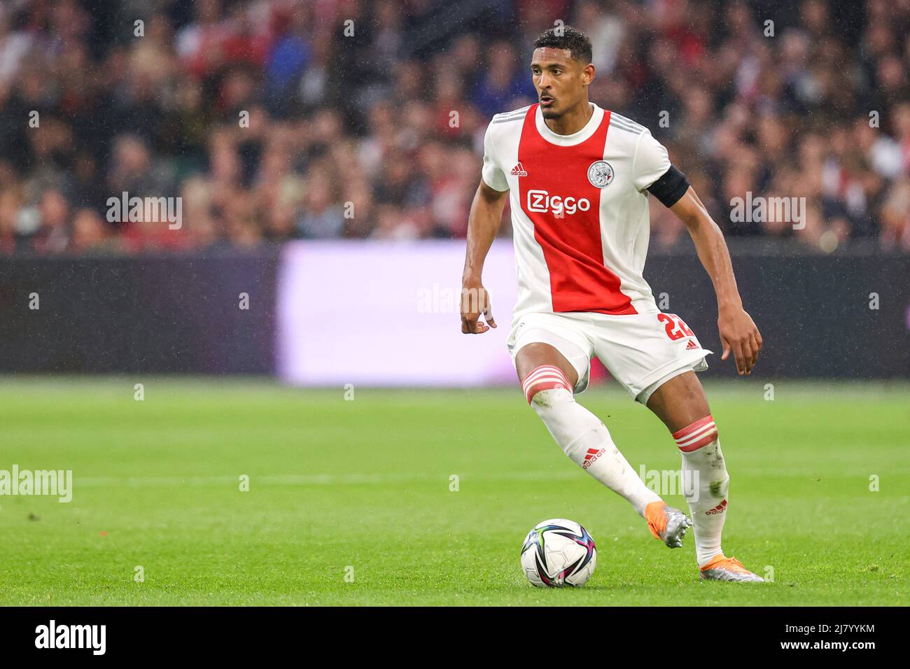AMSTERDAM, NIEDERLANDE - 11. MAI: Sebastien Haller von Ajax während des niederländischen Eredivisie-Spiels zwischen Ajax und dem SC Heerenveen in der Johan Cruijff Arena am 11. Mai 2022 in Amsterdam, Niederlande (Foto: Herman Dingler/Orange Picters) Stockfoto
