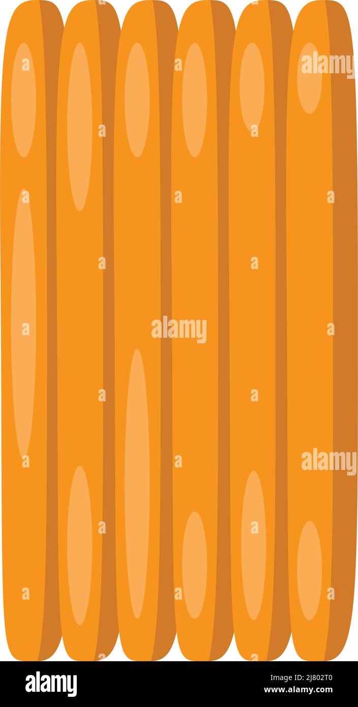 Aufblasbares, isoliertes Symbol mit orangefarbener Matte Stock Vektor