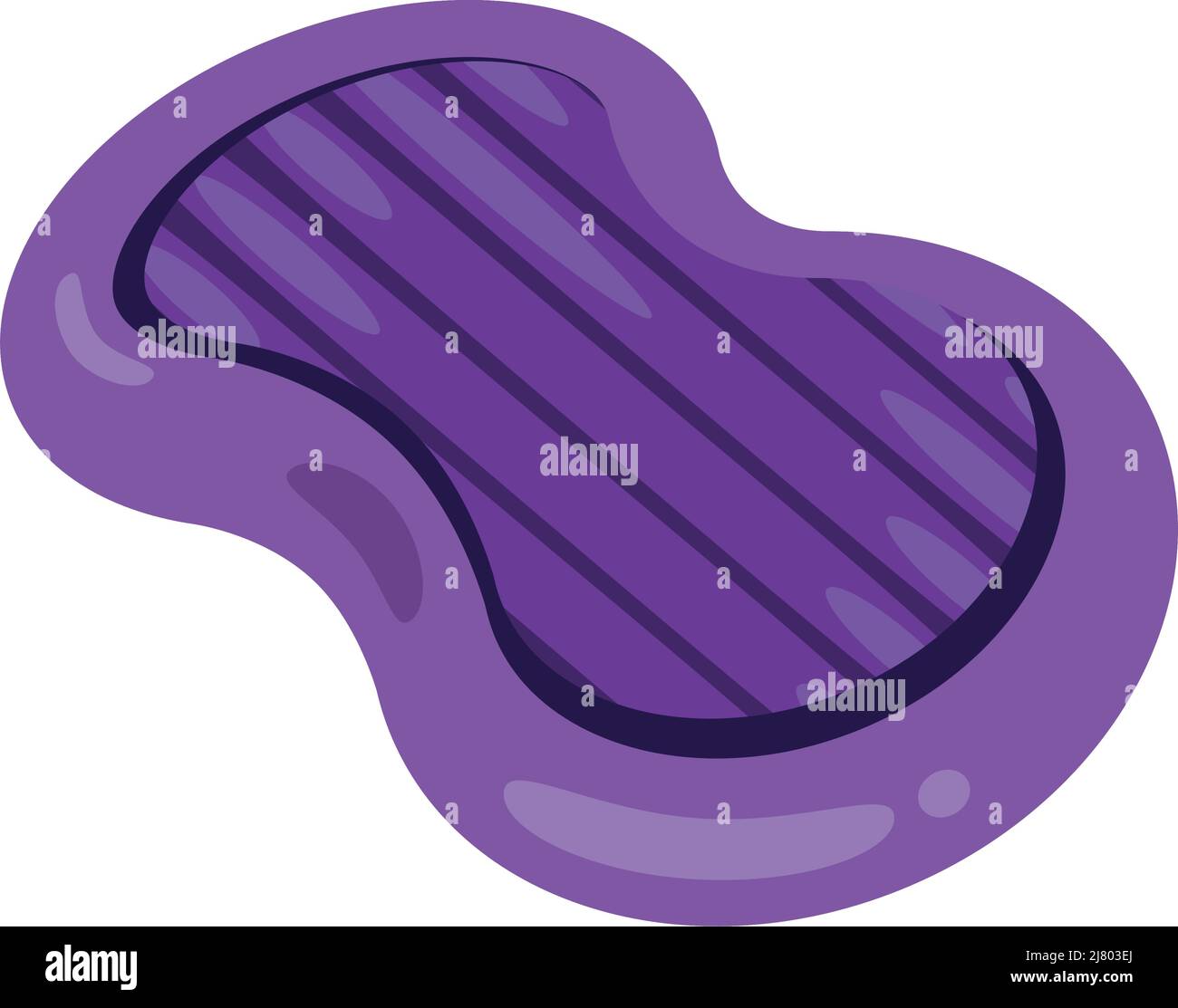 Violette Matte aufblasbares isoliertes Symbol Stock Vektor