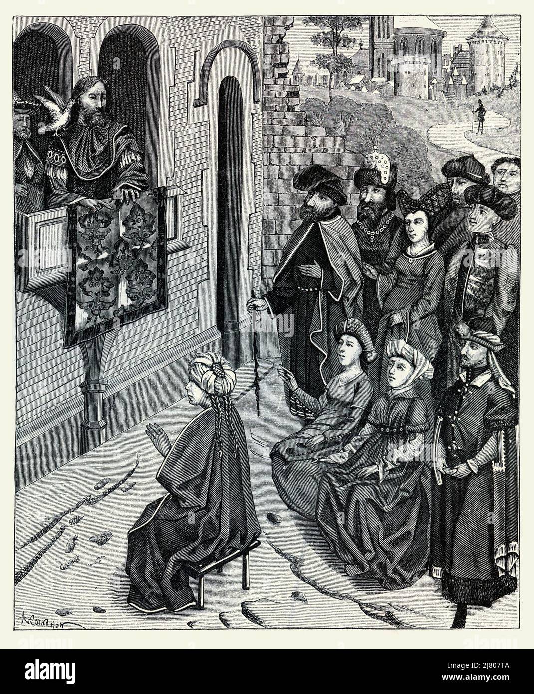 Vertreibung der Juden (135 A.C.) Stockfoto