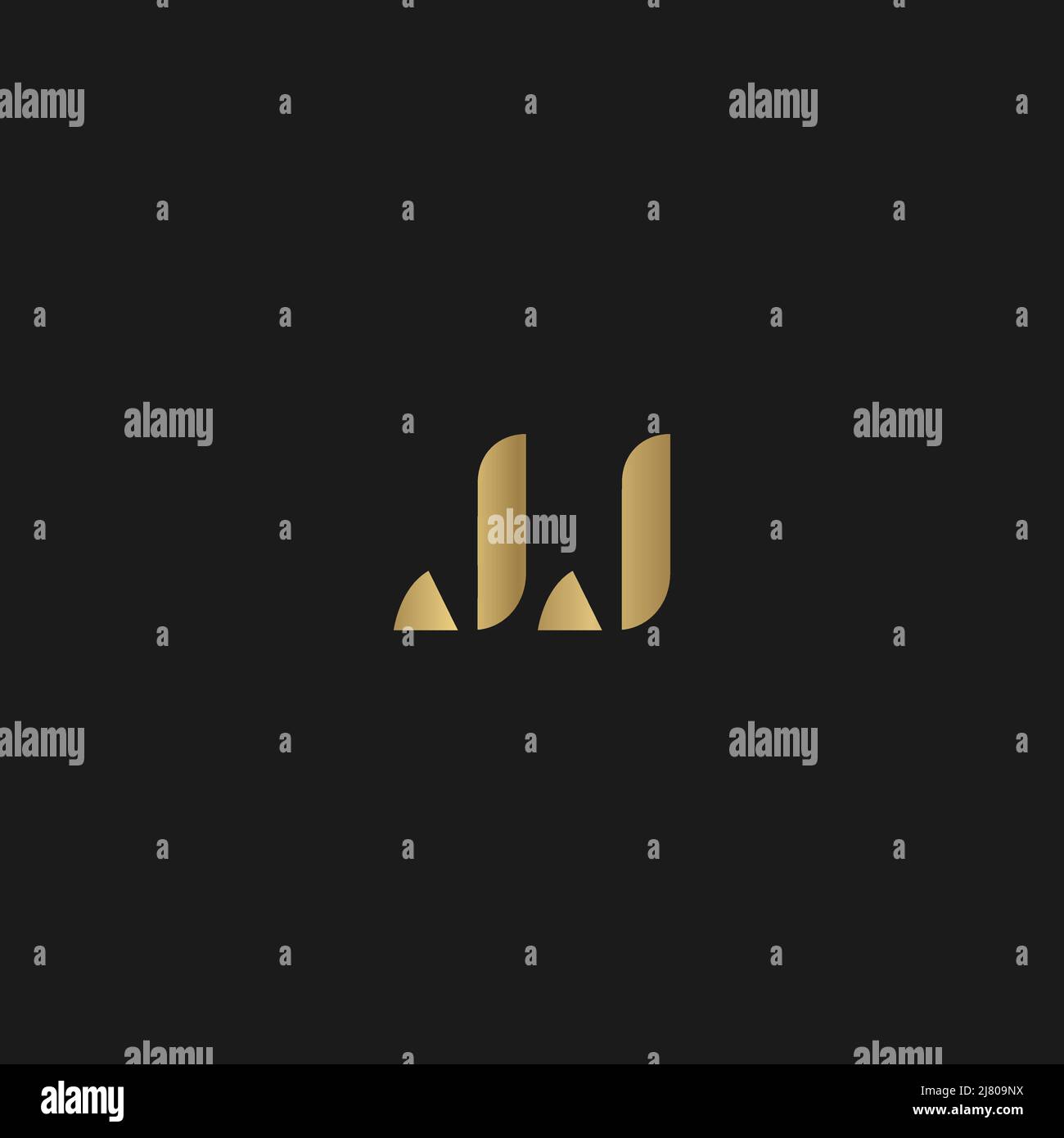 Alphabet Initialen Logo JW, WJ, J und W Stock Vektor