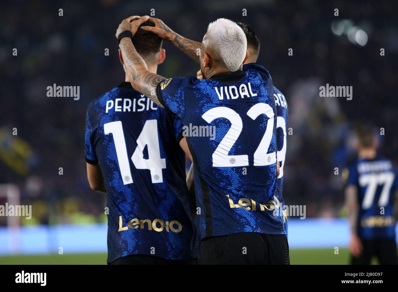 Rom, Italien. Am 11. Mai 2022 des Finalmatches von Coppa Italia zwischen dem FC Juventus und dem FC Internazionale im Stadio Olimpico am 11. Mai 2022 in Rom, Italien. Stockfoto