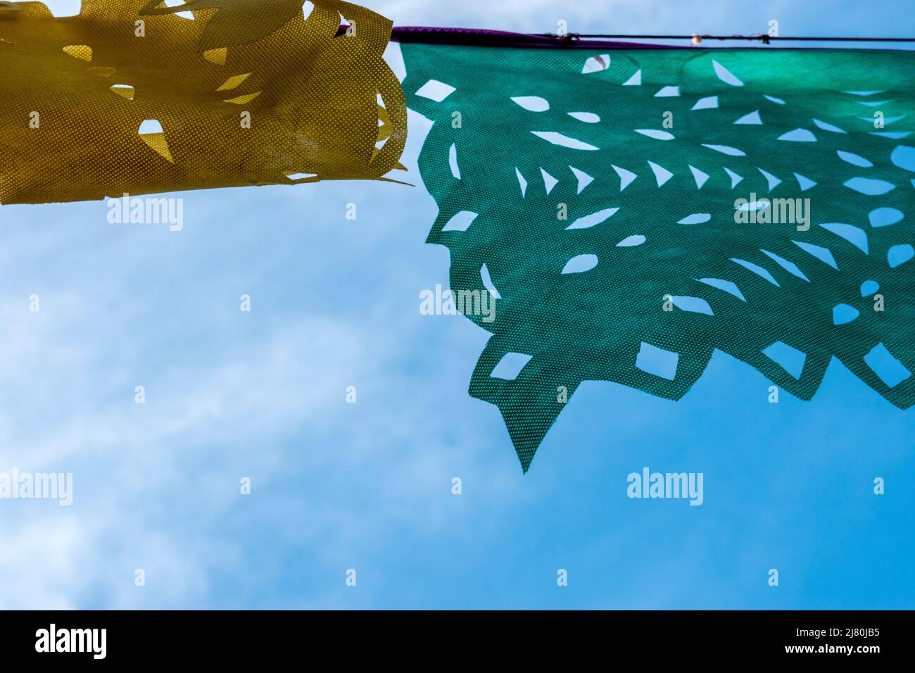 Traditionelle mexikanische Banner zur Dekoration Stockfoto