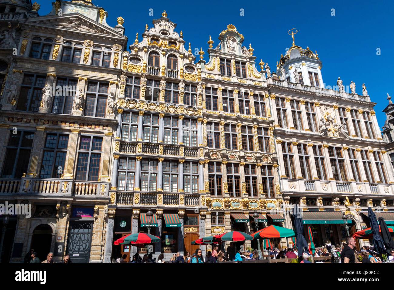 Starbucks Coffee Store am Grand Place in Brüssel, Belgien, Europa Stockfoto