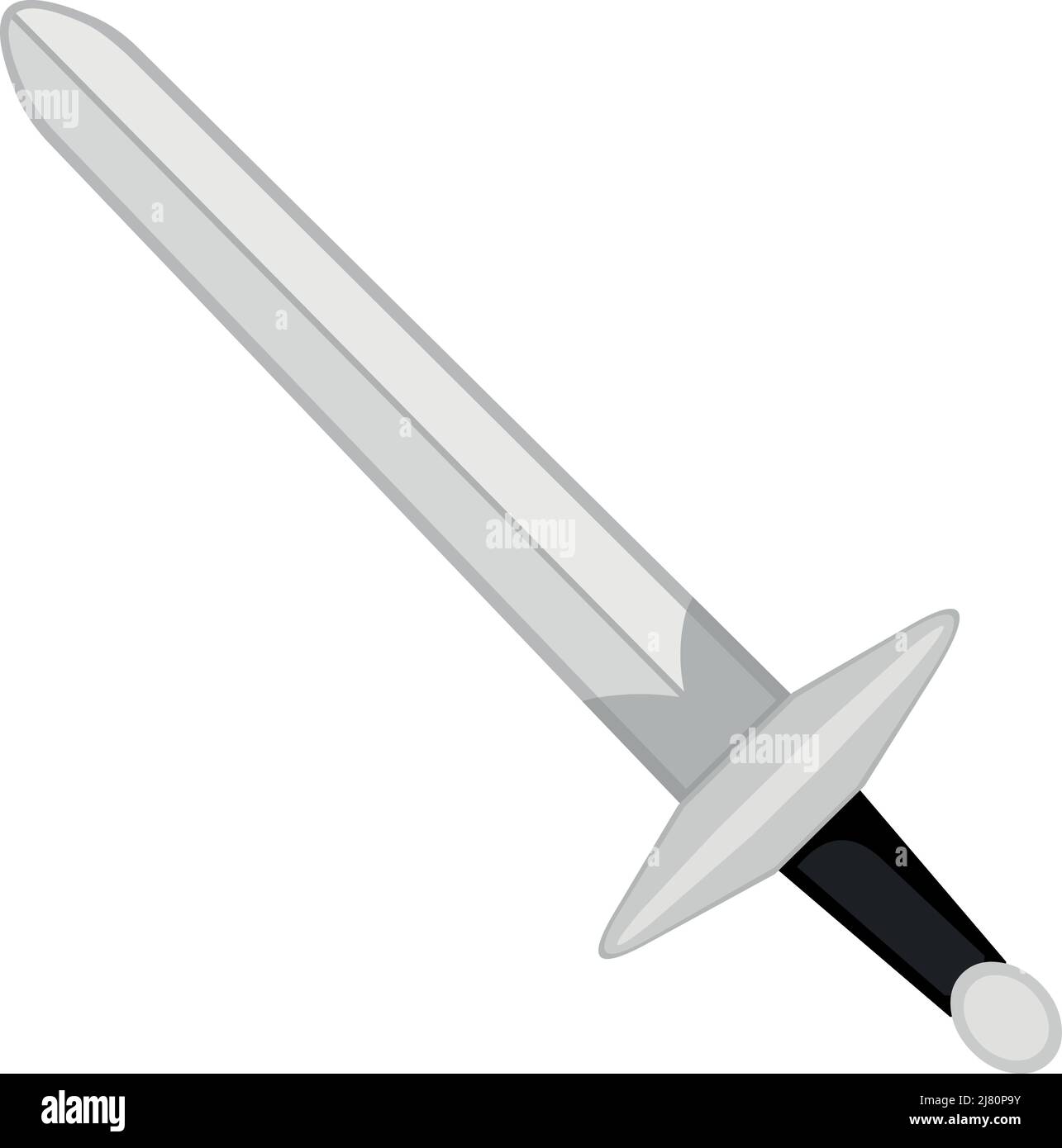 Vektor-Illustration eines mittelalterlichen Kriegers oder Ritter Schwert Stock Vektor