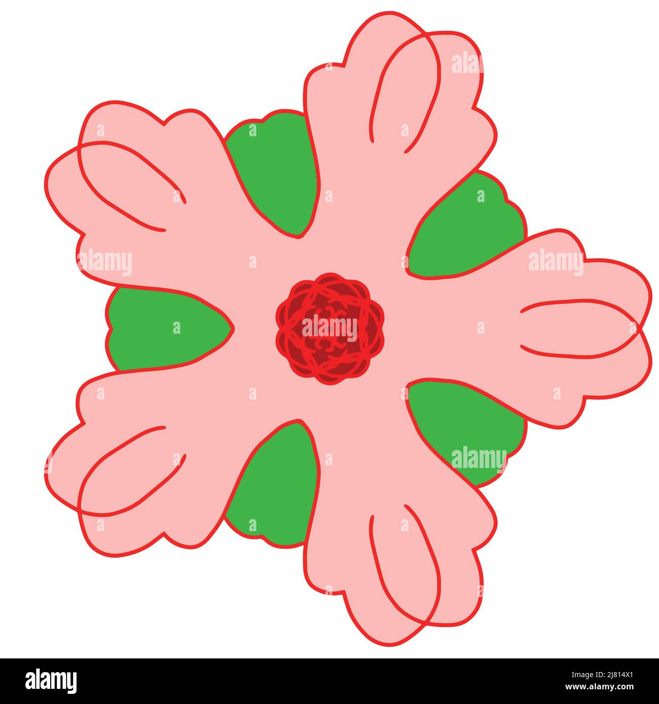 Rosafarbene Kirschblüten-Vektor-Illustration kann für Tapeten, Aufkleber oder Ornamente verwendet werden Stock Vektor