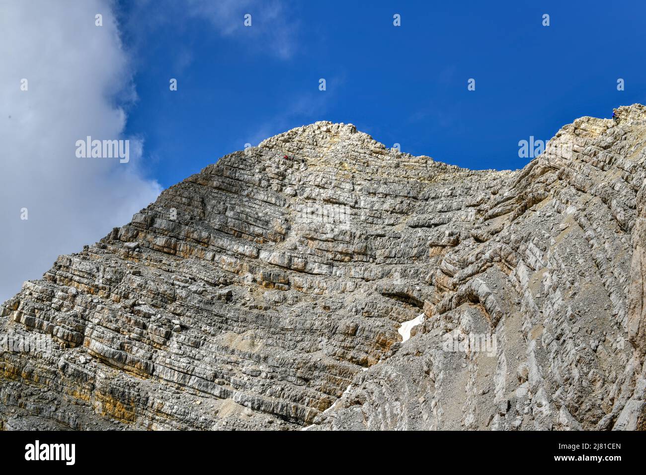 Atemberaubende Landschaft in den Dolomiten in Italien. Dolomiten UNESCO Welterbe in der Sommerzeit. Südtirol. Italienische Alpen. Stockfoto