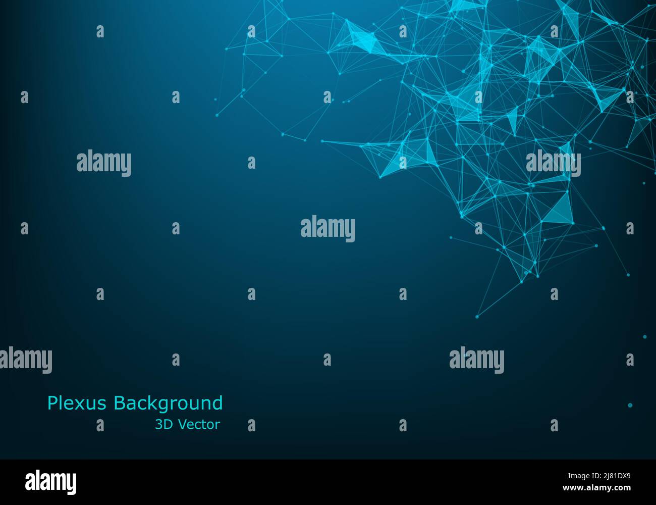 Abstract 3D Technologie futuristische geometrische und Wissenschaft Neon Hintergrund. Digitale Plexus-Tapete. Geschäftskonzept. Medizinische Struktur und artificia Stock Vektor