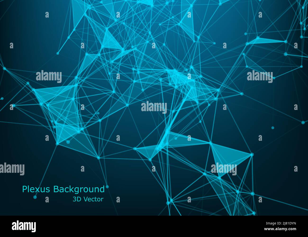 Abstract 3D Technologie futuristische geometrische und Wissenschaft Neon Hintergrund. Digitale Plexus-Tapete. Geschäftskonzept. Medizinische Struktur und artificia Stock Vektor