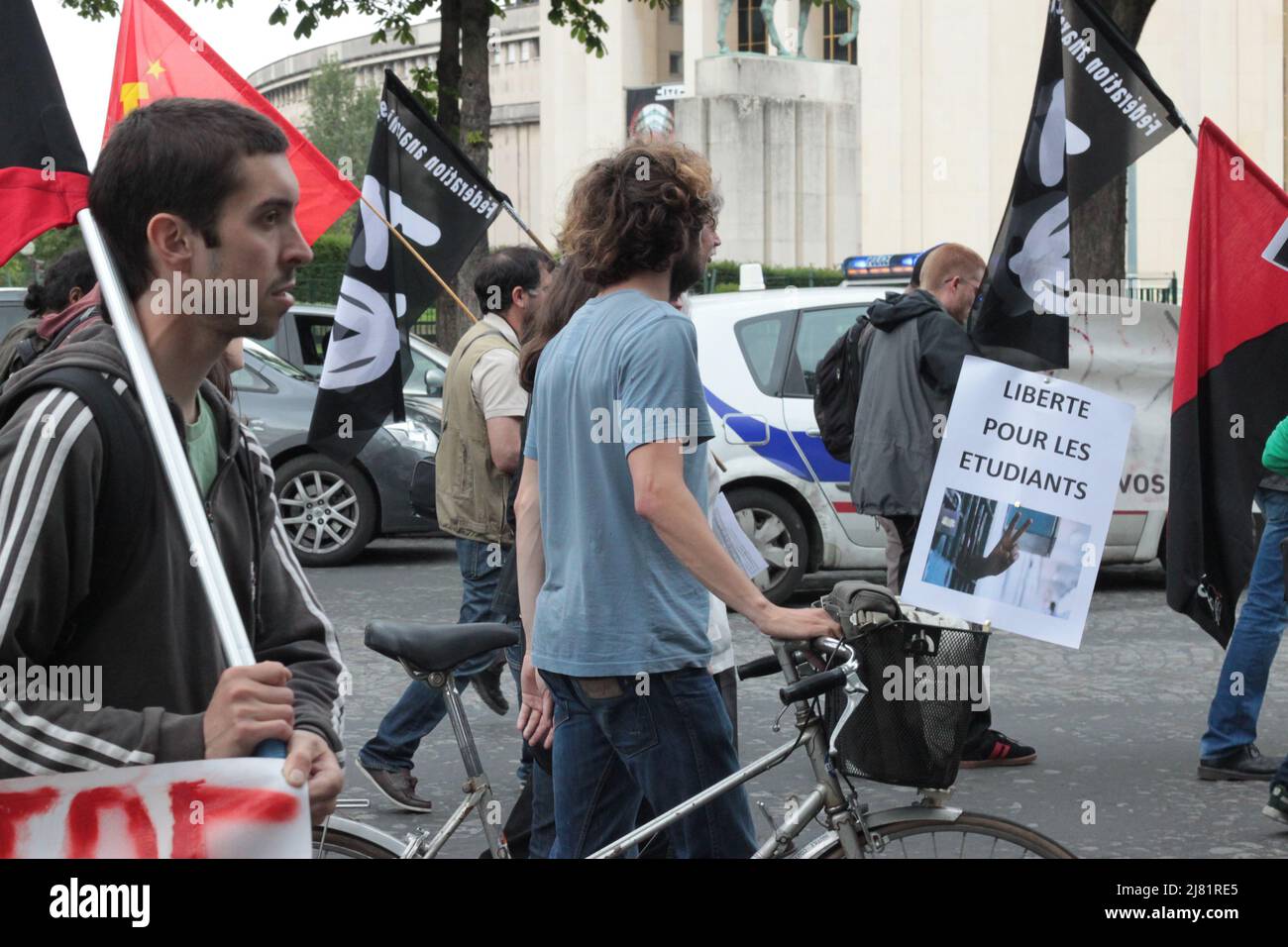 Manifestation à Paris pour les anarchistes et autres prisenniers politiques en Turquie Stockfoto