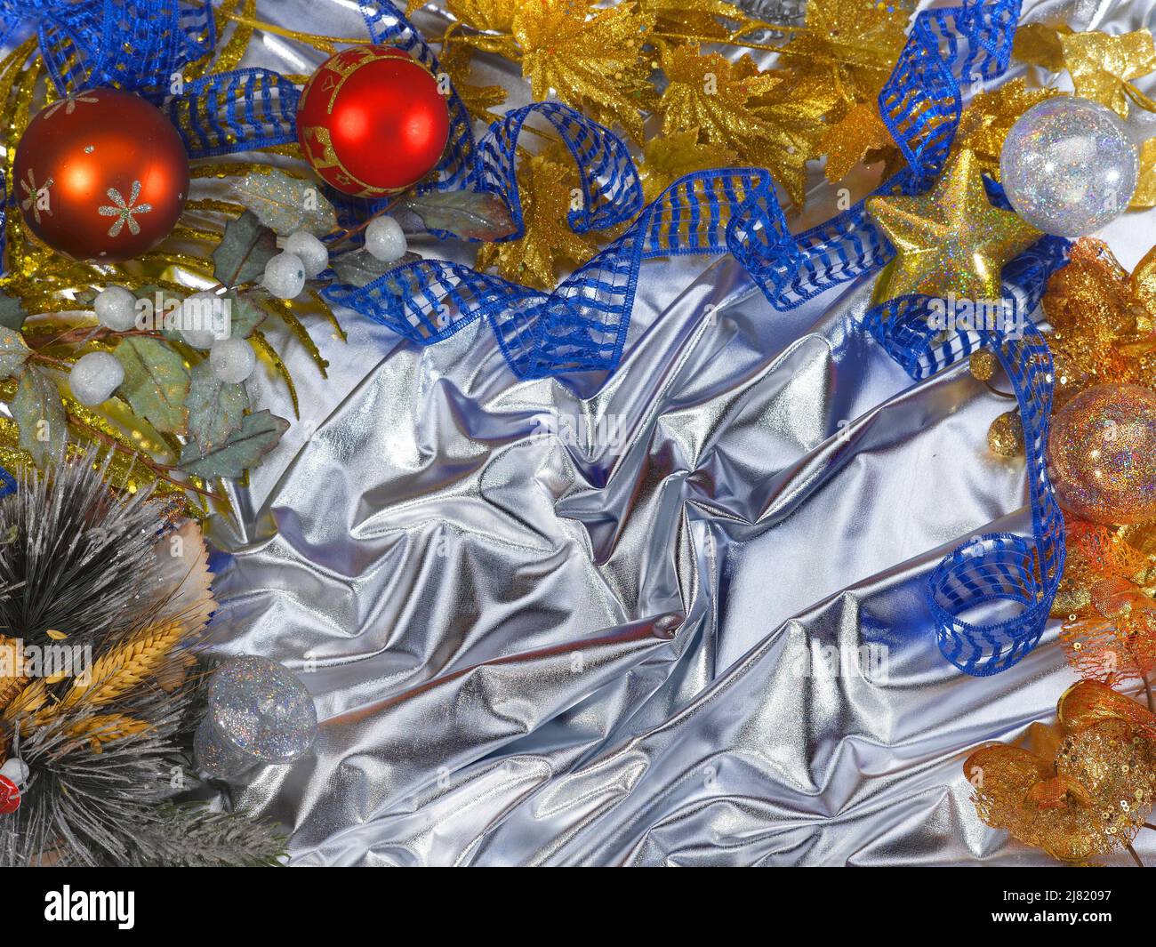 Atemberaubende Weihnachtsdekorationen machen das perfekte Bild für die Feiertage Stockfoto