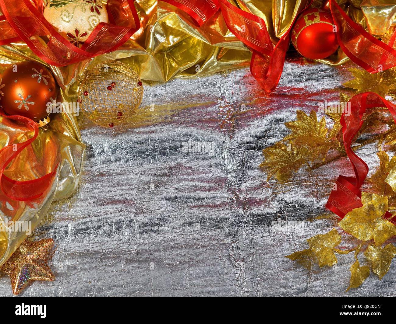 Atemberaubende Weihnachtsdekorationen machen das perfekte Bild für die Feiertage Stockfoto