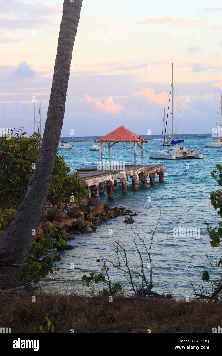 Plage de Saint-François en fin de journée, Guadeloupe Stockfoto