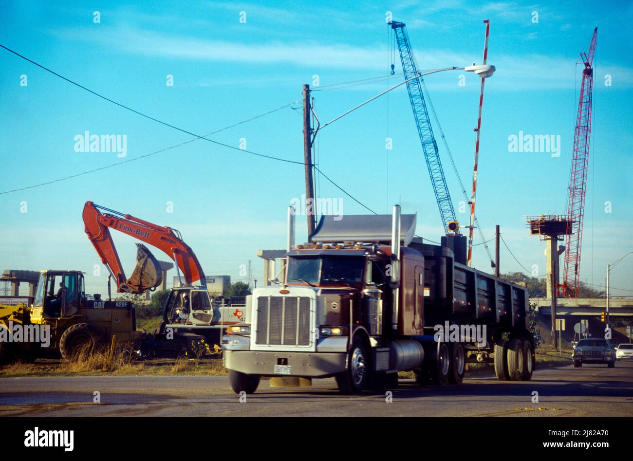 Austin Texas USA Semi Truck auf dem Weg nach Austin Stockfoto