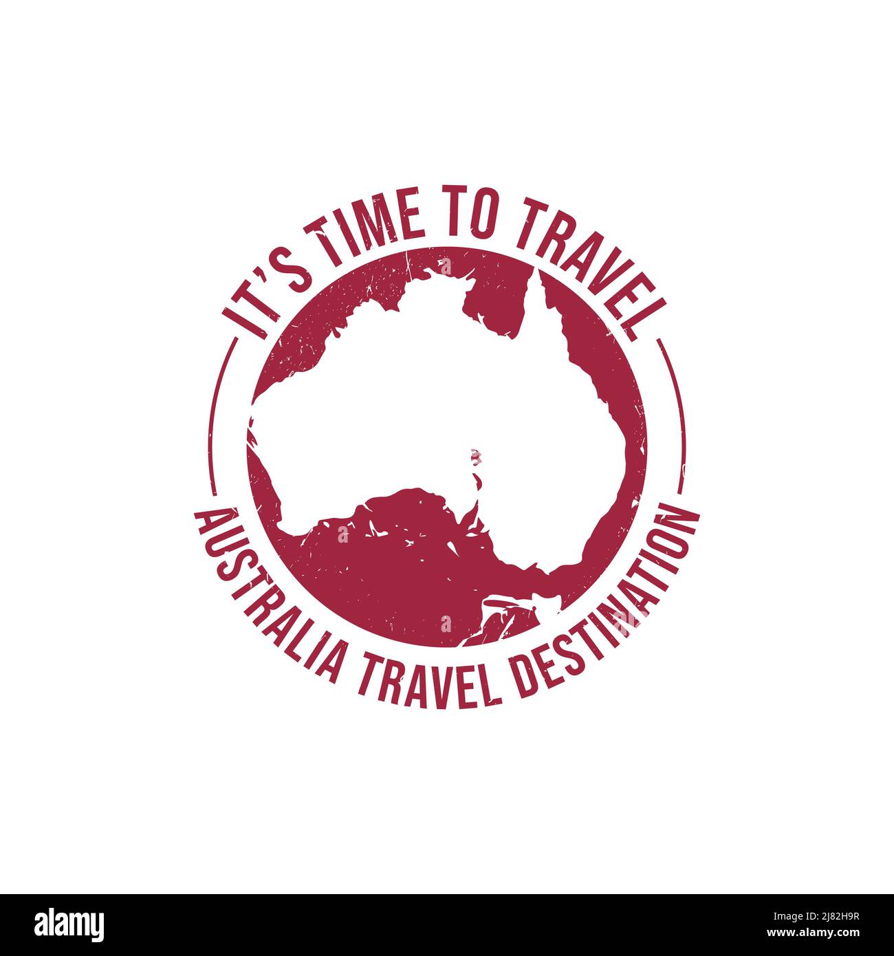 Grunge Gummistempel mit dem Text Australien Icon Karte Reise Ziel in der Marke geschrieben. Australien Reiseziel Grunge Stempel Stock Vektor