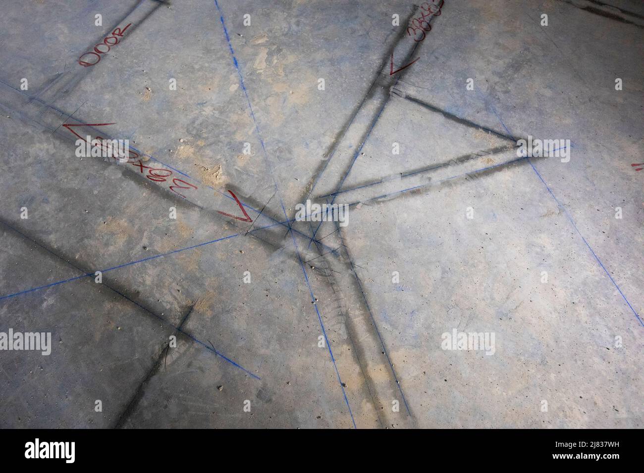 Eckwohnung mit viel umreißt für den Framer. Stockfoto
