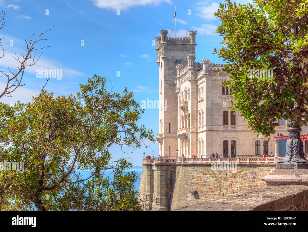 Schloss Miramare, Triest, Friaul-Julisch Venetien, Italien Stockfoto