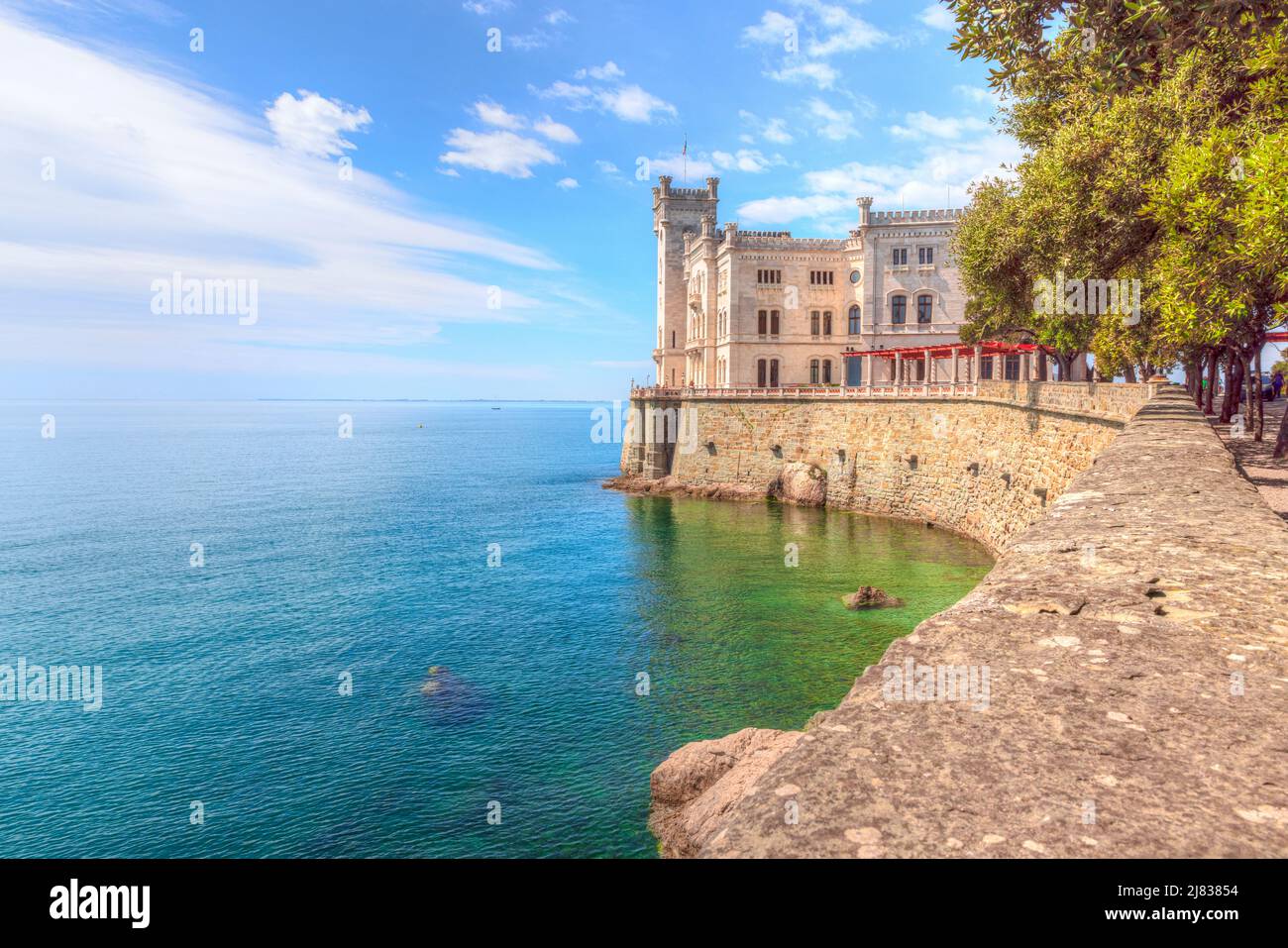 Schloss Miramare, Triest, Friaul-Julisch Venetien, Italien Stockfoto