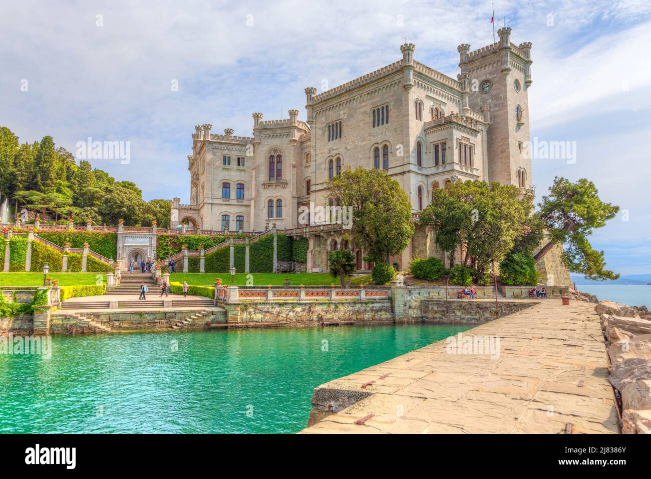 Schloss Miramare, Triest, Friaul-Julisch Venetien, Italien Stockfoto