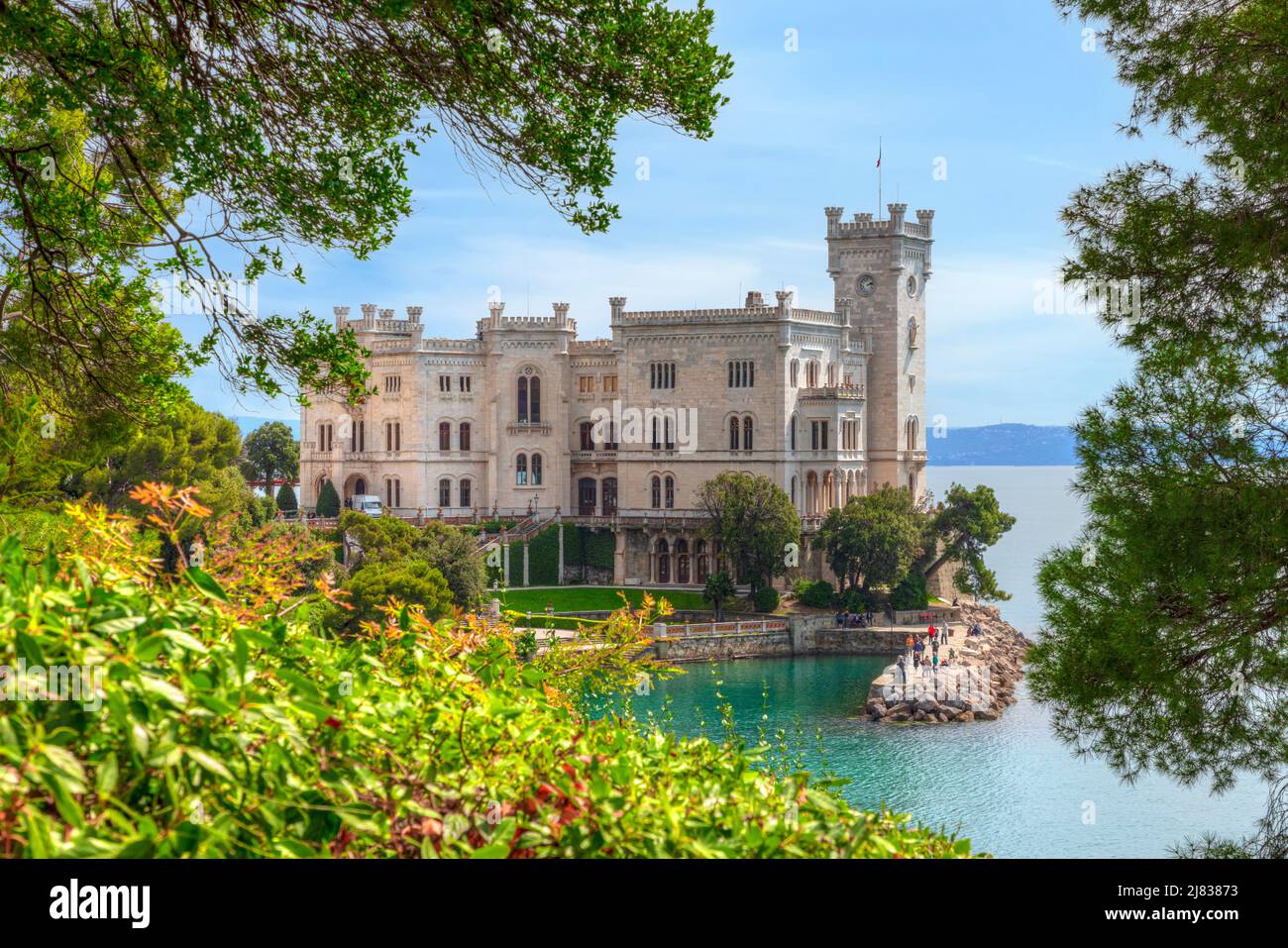 Schloss Miramare, Triest, Friaul-Julisch Venetien, Italien Stockfoto