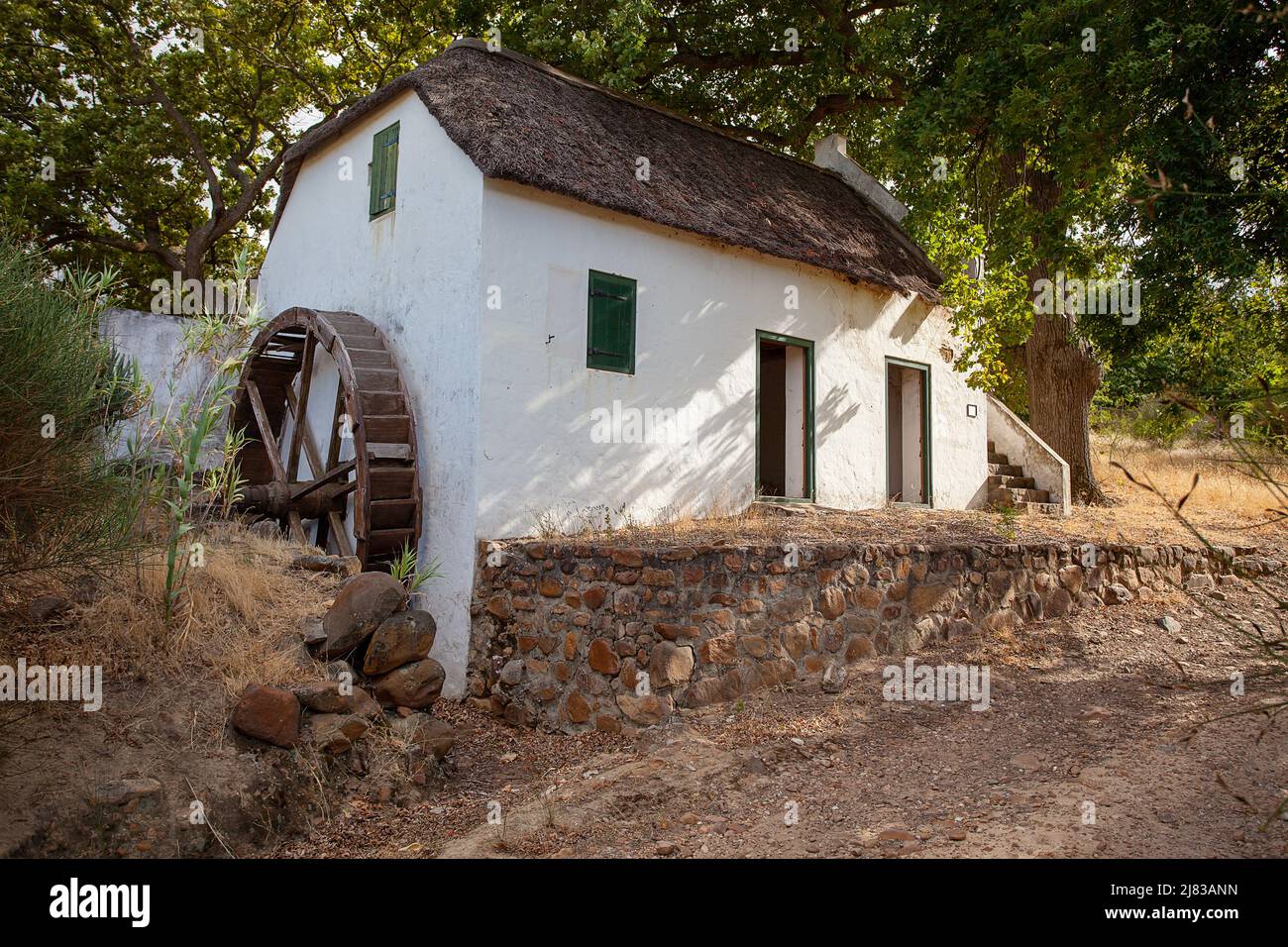 Die zeitlose Mühle von La Cotte Stockfoto