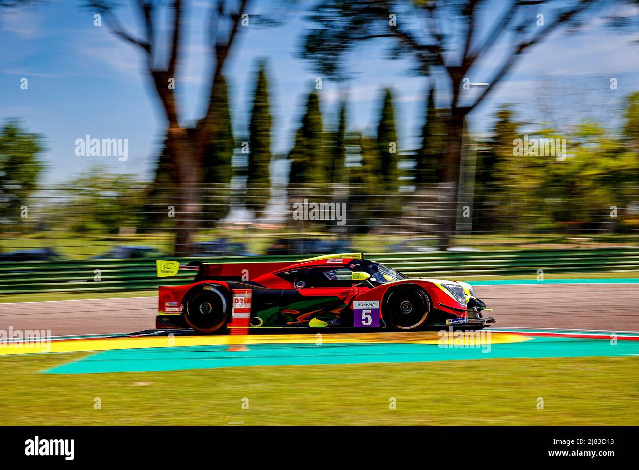 Imola, Italien - 12/05/2022, 05 ADCOCK Nick (gbr), JENSEN Michael (dnk), KAPADIA Alex (gbr), RLR Msport, Ligier JS P320 - Nissan, Aktion während der 4 Stunden von Imola 2022, 2. Lauf der 2022 European Le Mans Series auf dem Imola Circuit vom 12. Bis 15. Mai in Imola, Italien - Foto Paulo Maria / DPPI Stockfoto