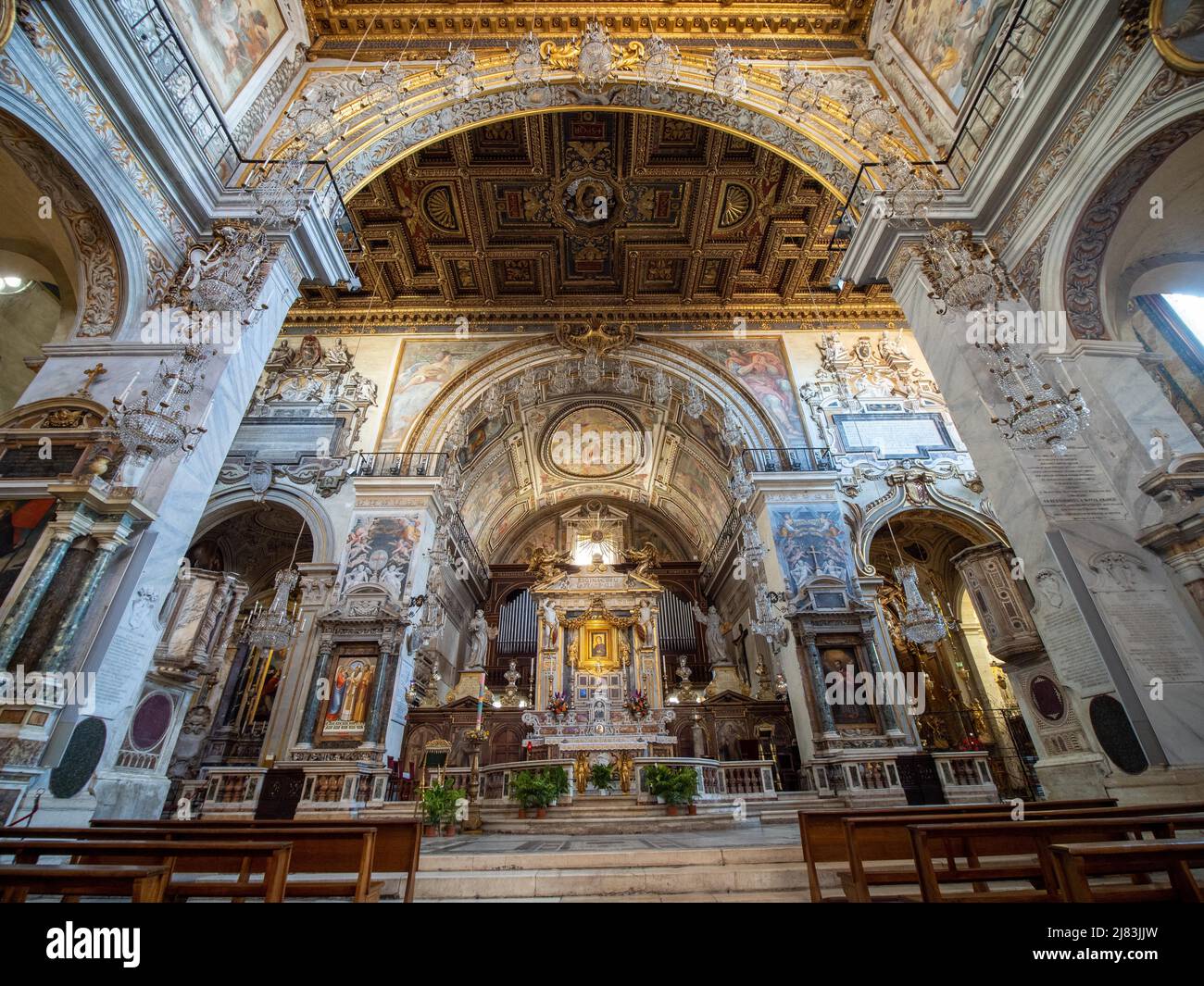 Kirche Santa Maria in Aracoeli, innen, Capitol, Rom, Latium, Italien Stockfoto