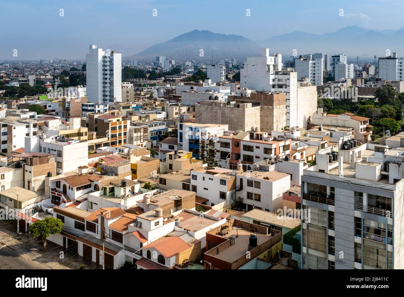 Die Skyline Der Stadt Trujillo, Region La Libertad, Peru. Stockfoto