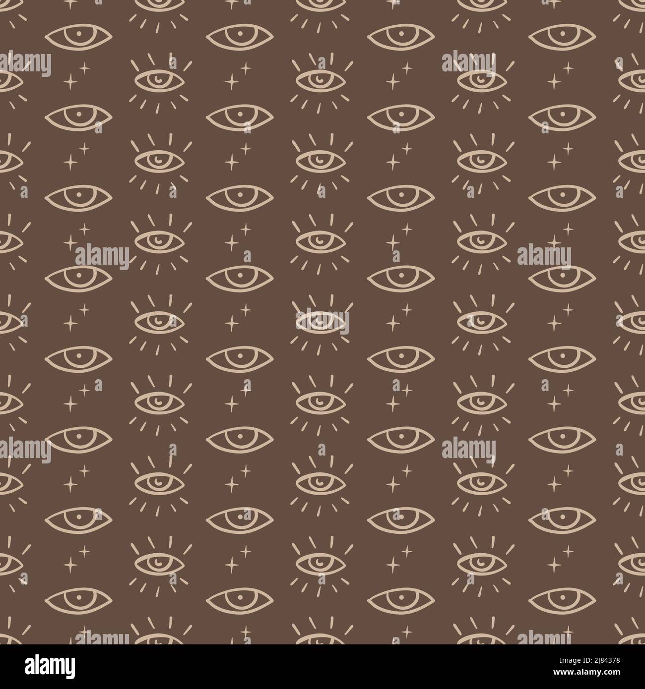 Vektor nahtlose Augen Muster. Handgezeichnete Augen Hintergrund Stock Vektor